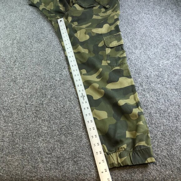 C&C California Pants Womens Large Green Camo Drawstring Lyocell Jogger Cargo - Picture 7 of 10
